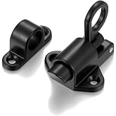 2 Packs Black Self-Closing Latches，Spring Door Lock | Resilient Bolt Latch,Aluminum Alloy Automatic Spring Barrel Door Lock，Used for Wooden Door，Wooden Window,Cabinet,pet fence