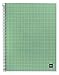 Miquelrius Spiral Notebook, 4 Subjects, College Ruled, 120 Sheets/240 Pages, A5 6.5” x 8”, Tartan (Green)