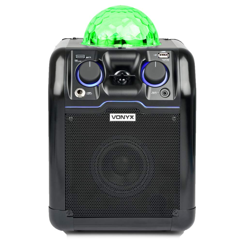 Vonyx Wireless Bluetooth Portable Speaker Stereo Usb Aux And Disco