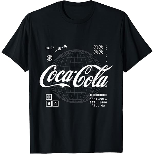 Amazon.com: Coca-Cola - Globe Logo Atlanta Georgia Since 1886 T