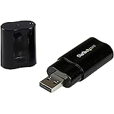 StarTech.com Tarjeta de sonido USB - Adaptador de audio de 0.138 in - Tarjeta de sonido externa - Negro - Tarjeta de sonido e