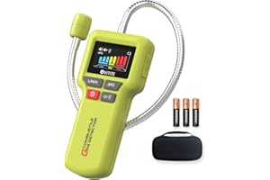 Gas Leak Detector, VITITE Natural and Propane Gas Detector for Home and RV, with Illuminated Flexible Probe, Locating The Source of Combustible Gas Leaks (includes Battery x3 & Storage Bag) - Green