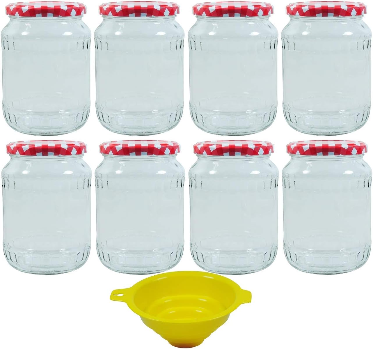 Lot De 10 Mini Bocaux à Confiture 53ml Mikken - Couvercles Blancs + Étiquettes