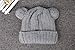 Jon Senkwok Cable Knit Hats For Kids Baby Boy Girl Soft Warm Bear Animal Beanie Hat (Grey)