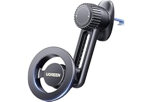 UGREEN Magsafe Phone Mount for Car, Not Blocking Air Vent, with 2 Metal Rings for All Phones Strengthen Magnetic Car Phone Ho