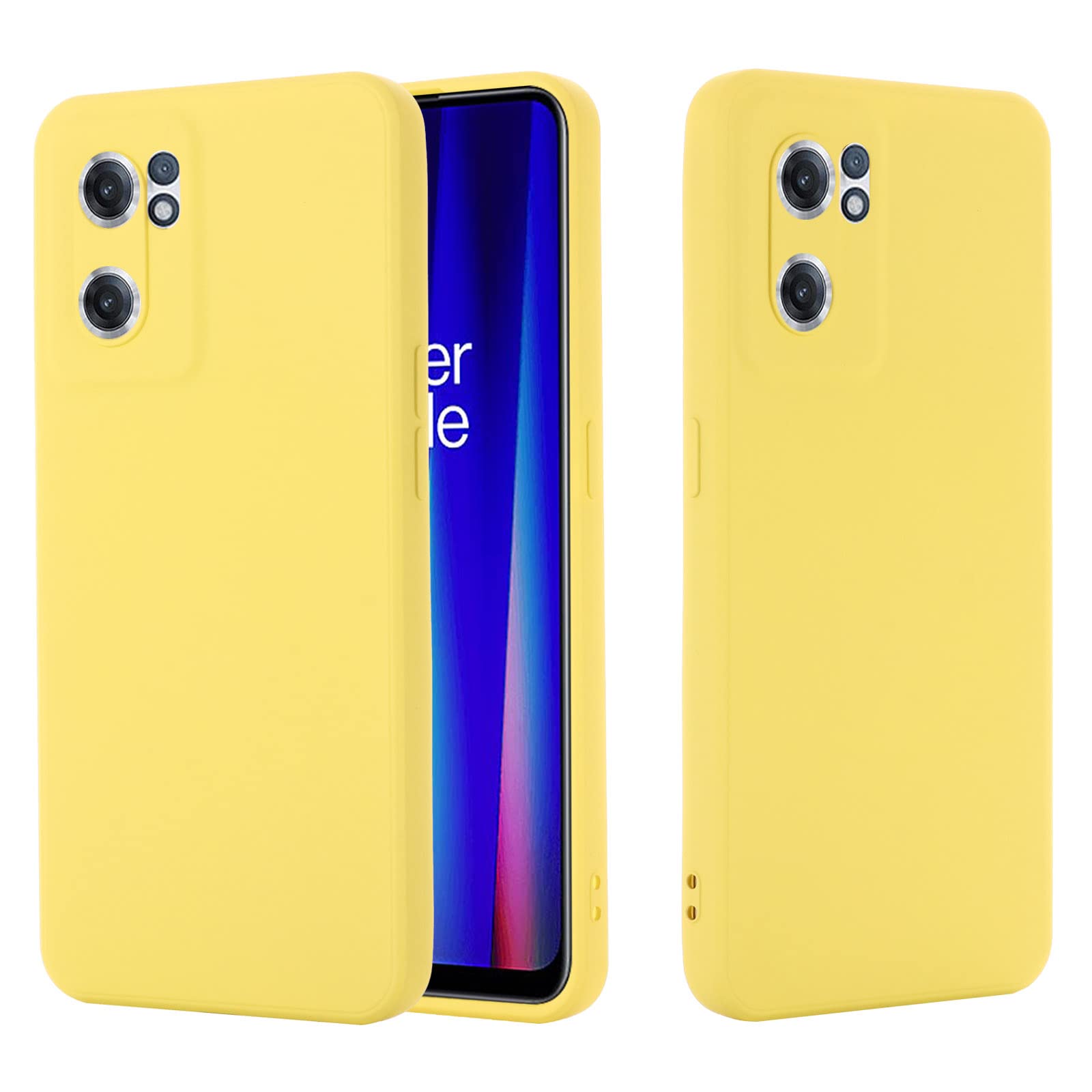 SHIEID Silicone Case for OnePlus Nord CE 2 5G Case,Liquid Silicone Gel TPU Case,Silky-soft touch Full-Body Protective Case,with Suitable for OnePlus Nord CE 2 5G Shockproof cover-Yellow
