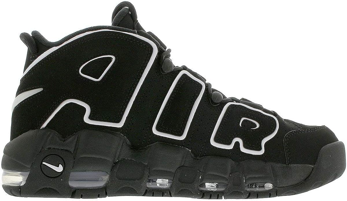 nike air uptempo white and black