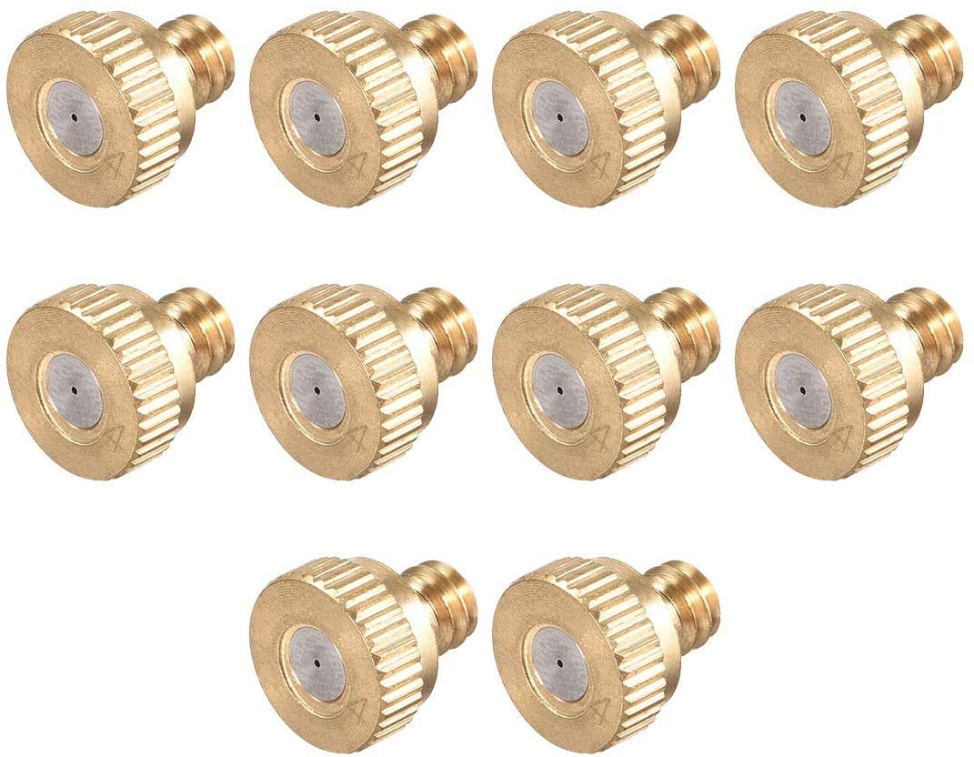 DollaTek 0.4mm atomizing nozzle nozzle 3/16 brass low pressure atomizing nozzle cooling and humidifying nozzle-10pcs