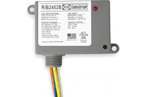 Functional Devices Inc / Rib RIB2402B Enclosed Pre-Wired Relay, 20A@277Vac, Spdt