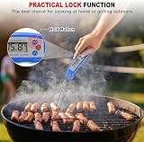 Flintronic Digital Instant Read Meat Thermometer Blue with Foldable Probe view 4