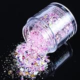 ECBASKET Big Deal !!! Newest Arrival Glitter Powder Nail Dust DIY Nail Glitter Slices # Sunshine Pink