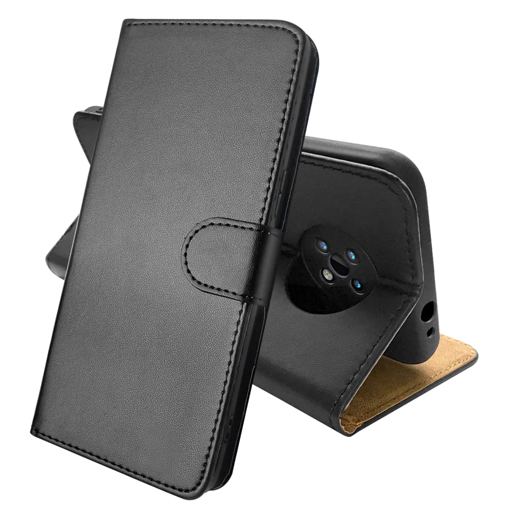 SDTEK Case Compatible with Nokia G50, Leather Wallet Flip Book Folio Wallet View Phone Cover Stand (Black)
