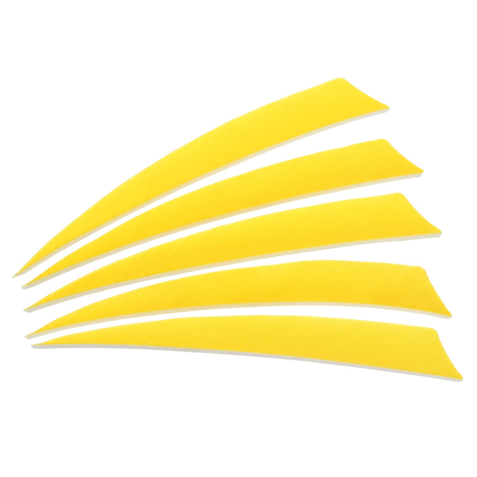 PATIKIL Arrows Vanes 50 Pack 5 Inch Arrow Turkey Feather Fletch Right Wing Fletching Yellow for DIY Target Shooting