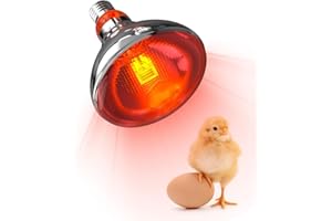 TobeBright Heat Lamp Bulbs for Chickens Coop Brooder,150 Watt Reptile Heat Lamp Bulb Infrared Red Light for Chicks,Birds,Ducks,Dogs,Cats (Heating Lamp Not Included)-ONLY Sold Official