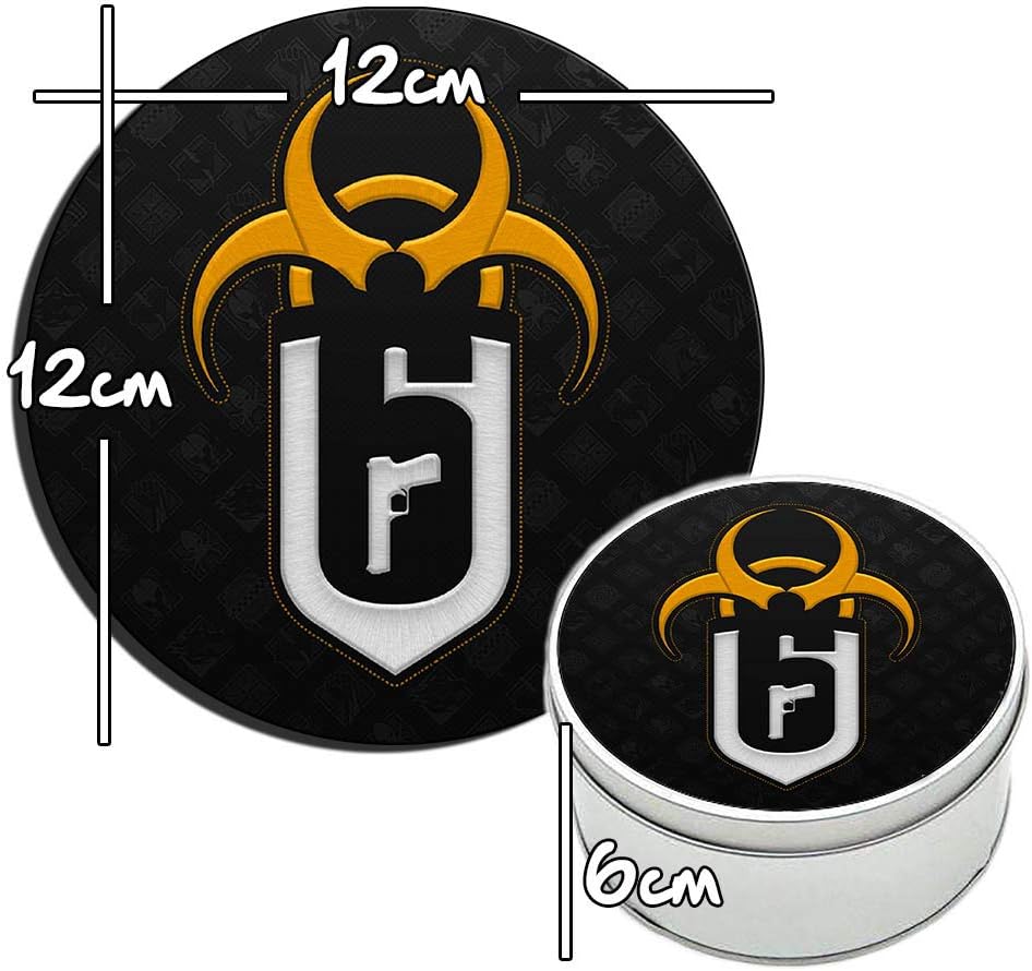 MasTazas Tom Clanycs Rainbow Six Siege Round Metal Tin Box