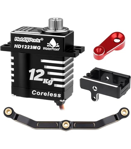 HobbyPark Waterproof High-Torque Servo For TRX4M & TRX4MT Crawlers – 7.5kg, Metal Gears, Mount & Horn Included