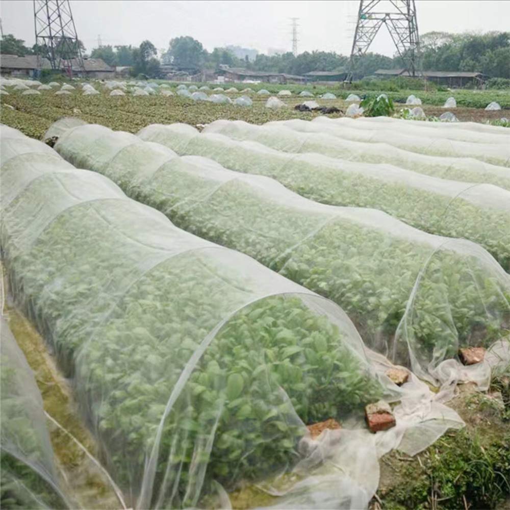 JTWEB Insect Protection Netting Garden Vegetable Protective Mesh Net Portable Mosquito Anti-Bird Grow Tunnel Fine Mesh Plant Protection Netting for Vegetables Plants Fruits Flowers (2.5 * 10m)