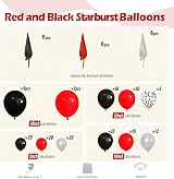 Conleke 161Pcs Red Black Silver Balloon Arch Kit Explosion Star Balloons view 5