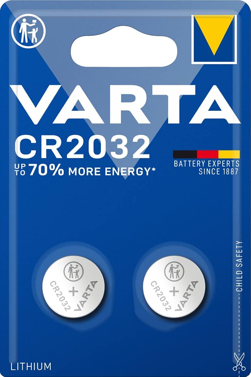 VARTA CR2032 3V Lithium Button Cell 2-Pack in Blister Pack DL 2032