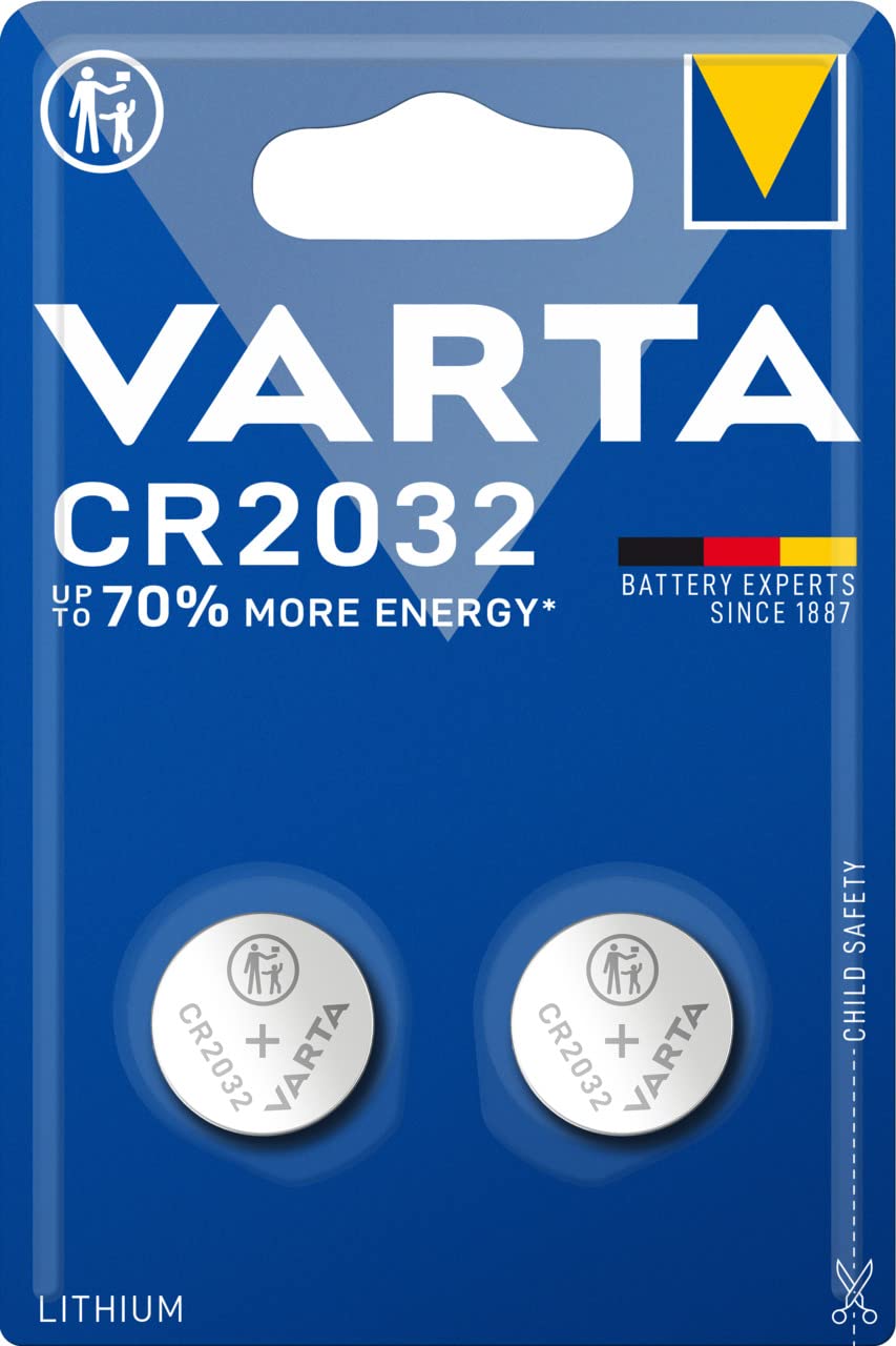 VARTA Batteries Electronics CR2032 Lithium button cell battery 2-pack, Button cells in original blister pack of 2 โ image 1