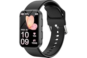 MorePro Health Fitness Tracker with Blood oxy-gen Monitor and 24/7 Heart Rate and Blood Pressure, Sleep Monitor, 120+ Sport Modes Waterproof Fitness Watch for Women Men Android iOS, Black