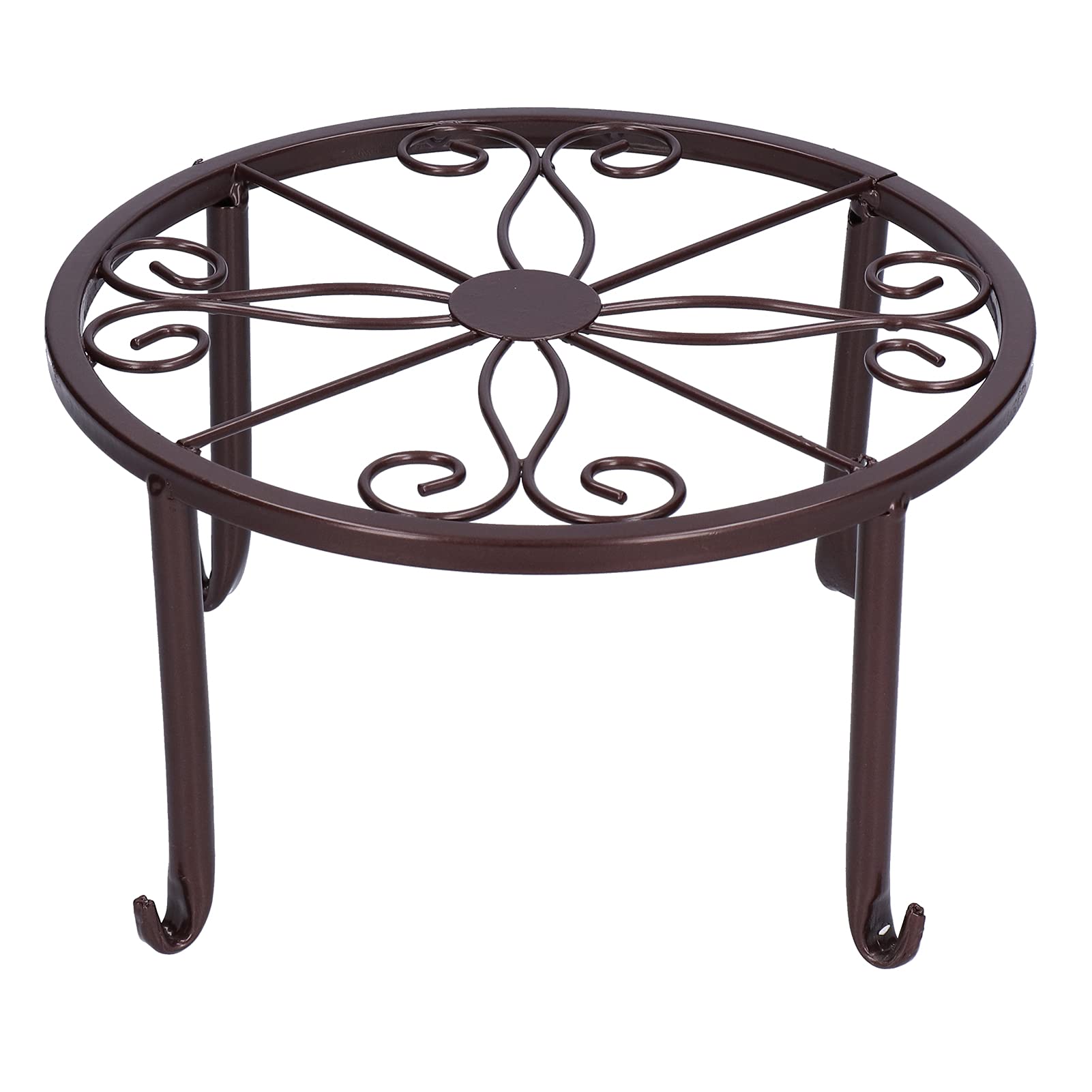 Single Layer Flower Pot Rack Shelf, Plant Stand for Garden Floor‑Standing Durable Flower Shelf for Balcony Living Room(Bronze)