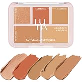 LUNA Conceal Blender Palette 06 Bronze Cover | Color Correcting and Concealing with Glow Cinnamon, Deep Orange, Ginger Beige, Olive Brown, and Chai Beige for Deep Tones