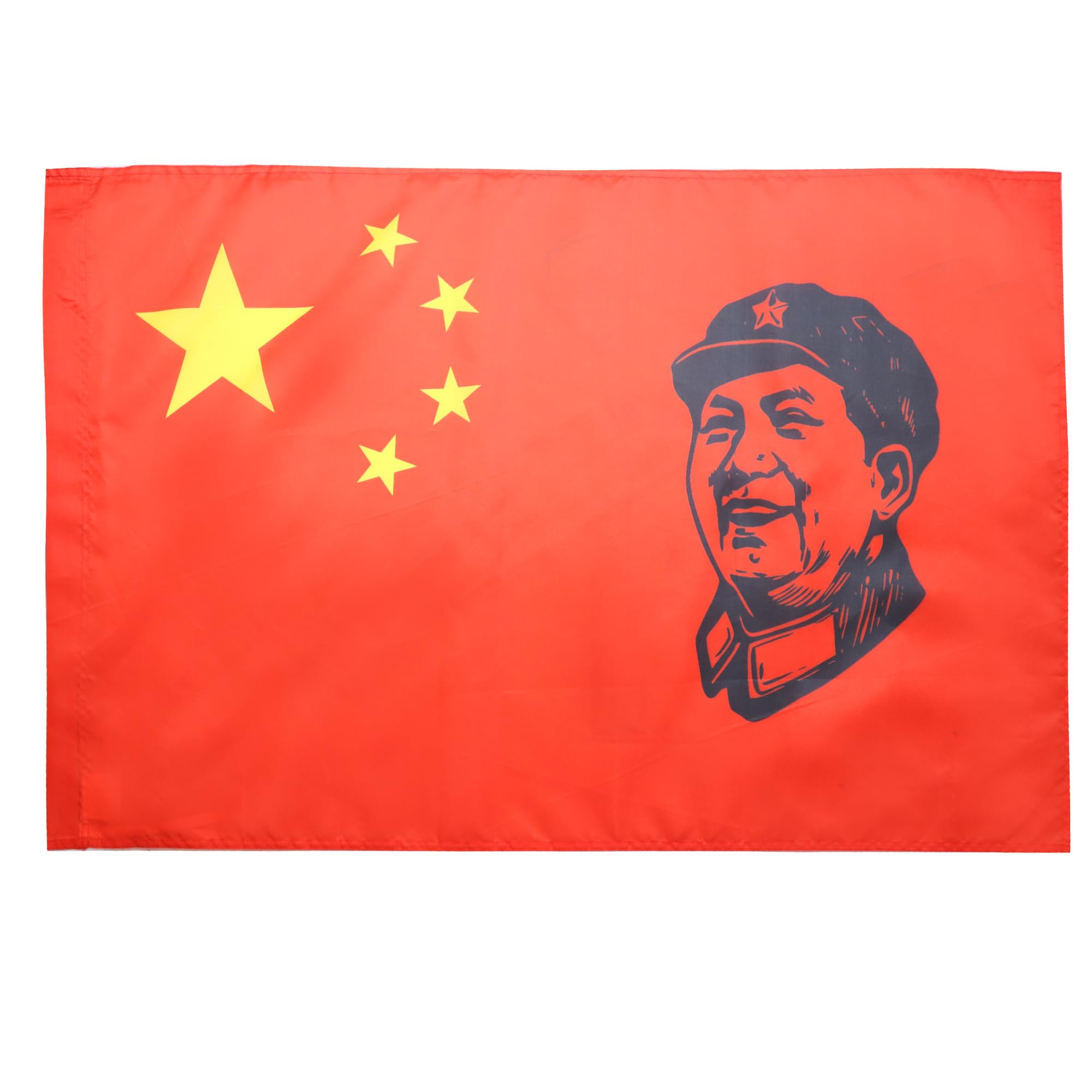 AZ FLAG - China with Mao Zedong Flag - 2x3 Ft - Chinese Communist Banner with Sleeve - 100% Polyester - Fade Resistant - Vivid Colors - 2' x 3' Feet - 90x60 Cm