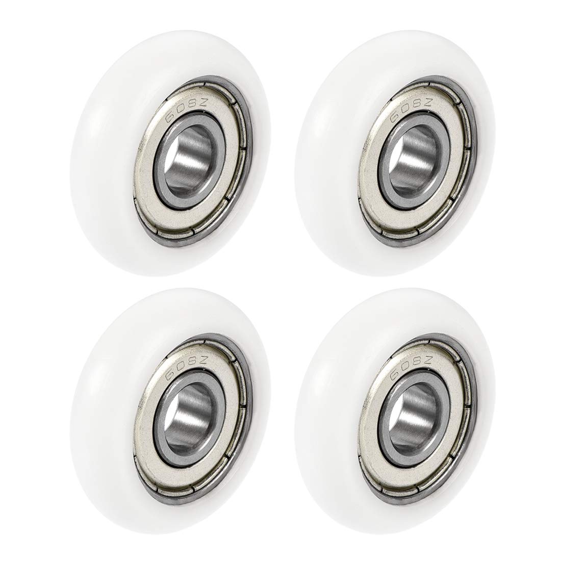 Photo 1 of uxcell Ball Bearing Guide Pulley Roller Round Wheel 8x30x8.5mm Double Metal Shielded (GCr15) Chrome Steel Bearings 4pcs