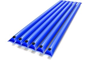 CAMITLLI 6 Pack 0.7mm Thicker Pool Cover Water Bags, 10FT Blue Winter Water Tube for Inground Swimming Pool Winter Cover, Single Chamber Pool Cover Water Tubes, Three-Layer Composite Material