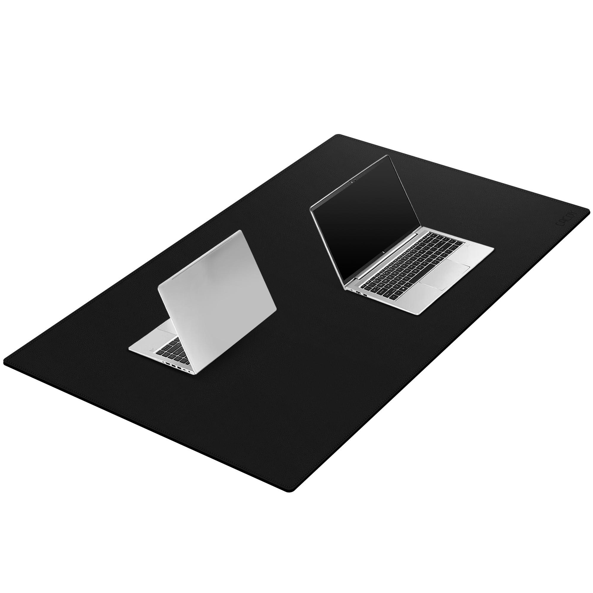 Cacoy 48" x 31.5" Leather Desk Pad, Large Gaming Mouse Pad for Desk, Office Desk Pad Blotter, XXXL Table Protector Mat, Waterproof Desktop Keyboard Mat Extended Mouse Mat (Black) Image