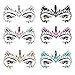 Face Jewelry Stickers, Kapmore 6 PCS Mermaid Face Jewelry Fashionable Removable Rhinestone Tattoo Face Gem Jewel Sticker for Valentine's Day Costume Party (Style 1)