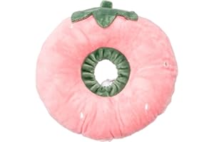 KUKASTER PET Adjustable Cat Recovery Collar Soft,Cute Pet E-Collar Neck Cone After Surgery Wound Healing Protective Cone Fit for Kitties, Small Dogs(ELC05-strawberry-s)