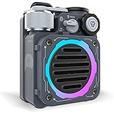 Muzen Cyber Cube Bluetooth Speaker, Bluetooth 5.0, Portable Speaker with Fidget Spinner, Crystal Clear Sound with RGB LED Light Wireless Speaker, Waterproof Speakers for Indoor Outdoor