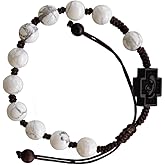 Sine Cera Howlite & Jujube Wood Adjustable 8mm Rosary Bracelet