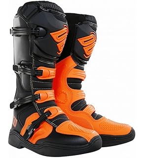 Shot X11 Mens Off Road Motorcycle Boots Neon Orange Size