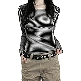 Y2k Fairy Grunge Graphic Long Sleeve Tees Tops Women E-Girls Aesthetic Gothic Skull Print Baggy T Shirts Emo Clothes