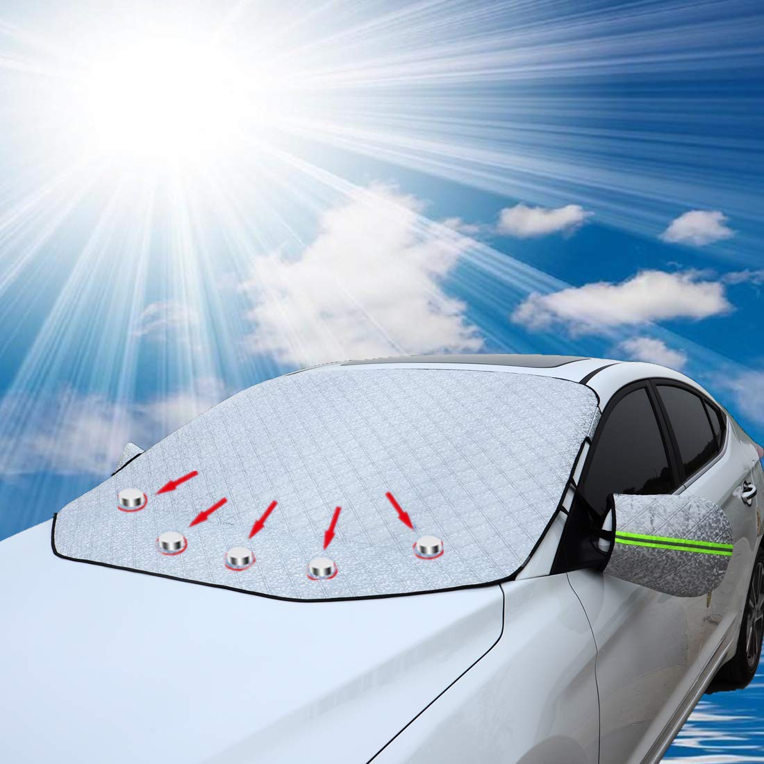 FEZZ Car Windscreen Cover Wind Auto Winter Vehicle Snow Cover Sun