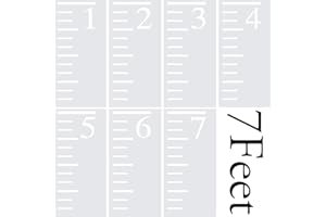 Onwon 7 Feet Growth Chart Stencil Measuring Kids Height Growth Chart Scale Stencils Reusable Ruler Template Painting on Wood