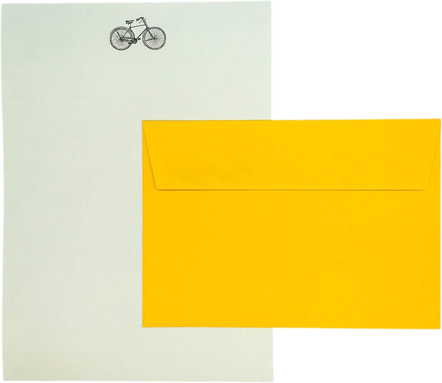 Bicycle Letter Writing Paper and Envelopes Gift Set (12 A5 Sheets and