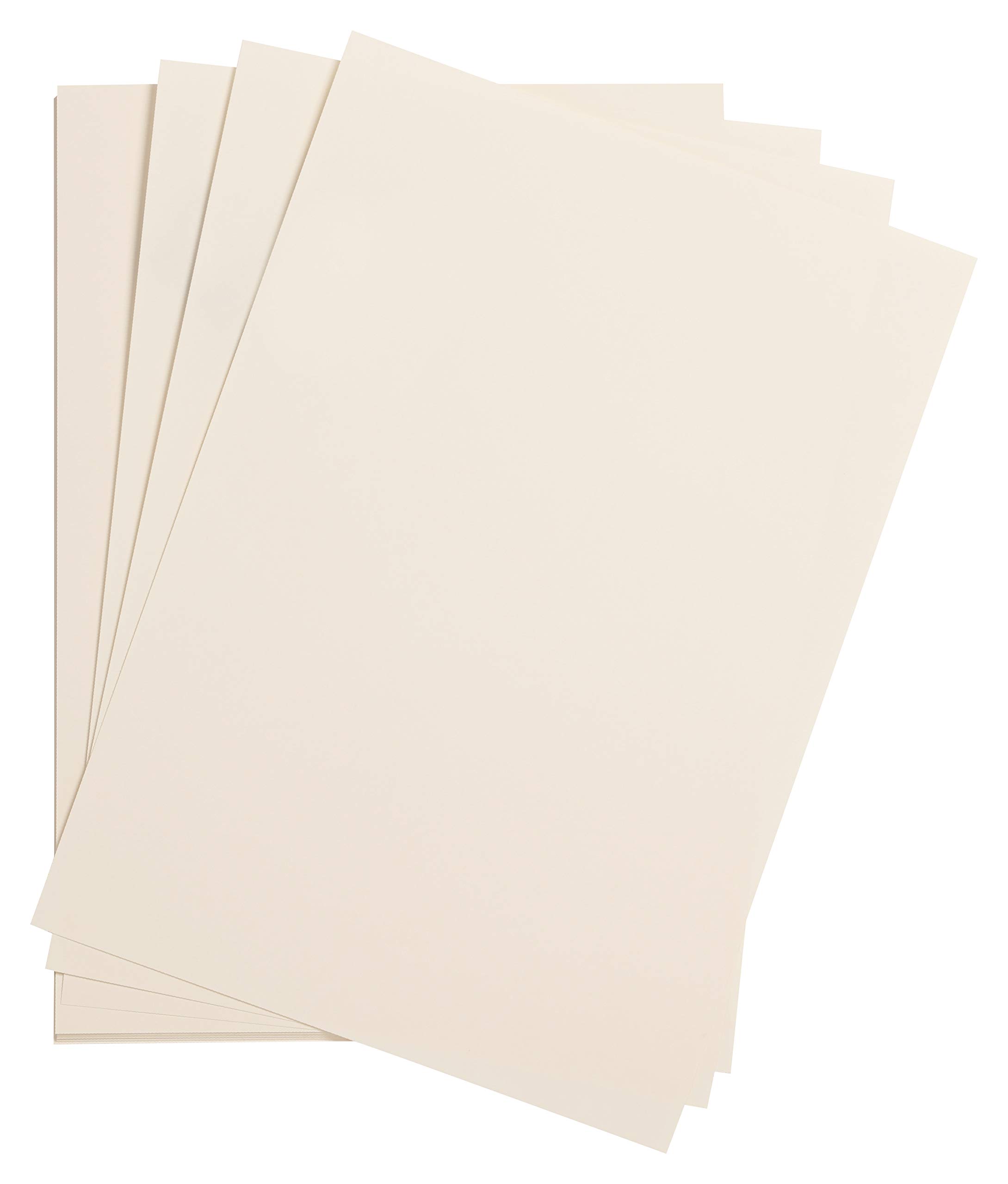 Clairefontaine - Ref 975275C - Maya Smooth Coloured Drawing Card (Pack of 25 Sheets) - 185gsm - A4 (29.7 x 21cm) - Ivory Colour - Deep Dyed, Acid Free, pH Neutral
