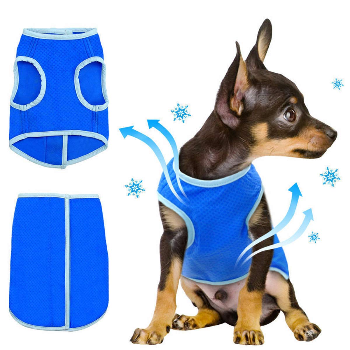 Pets Cooling Vest Jacket Dog Ice-Cooling Harness Coats Pet Cooler Vest Sun-proof Pet Jacket Mesh Vest for Small Medium Puppies Cat Indoor Outdoor Sports