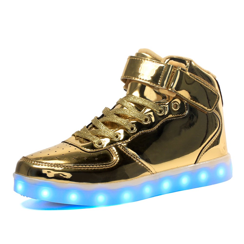 gold light up sneakers