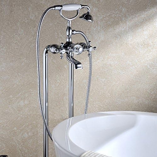 Free Standing Claw Foot Bathtub Faucet Floor Mounted Tub Filler In