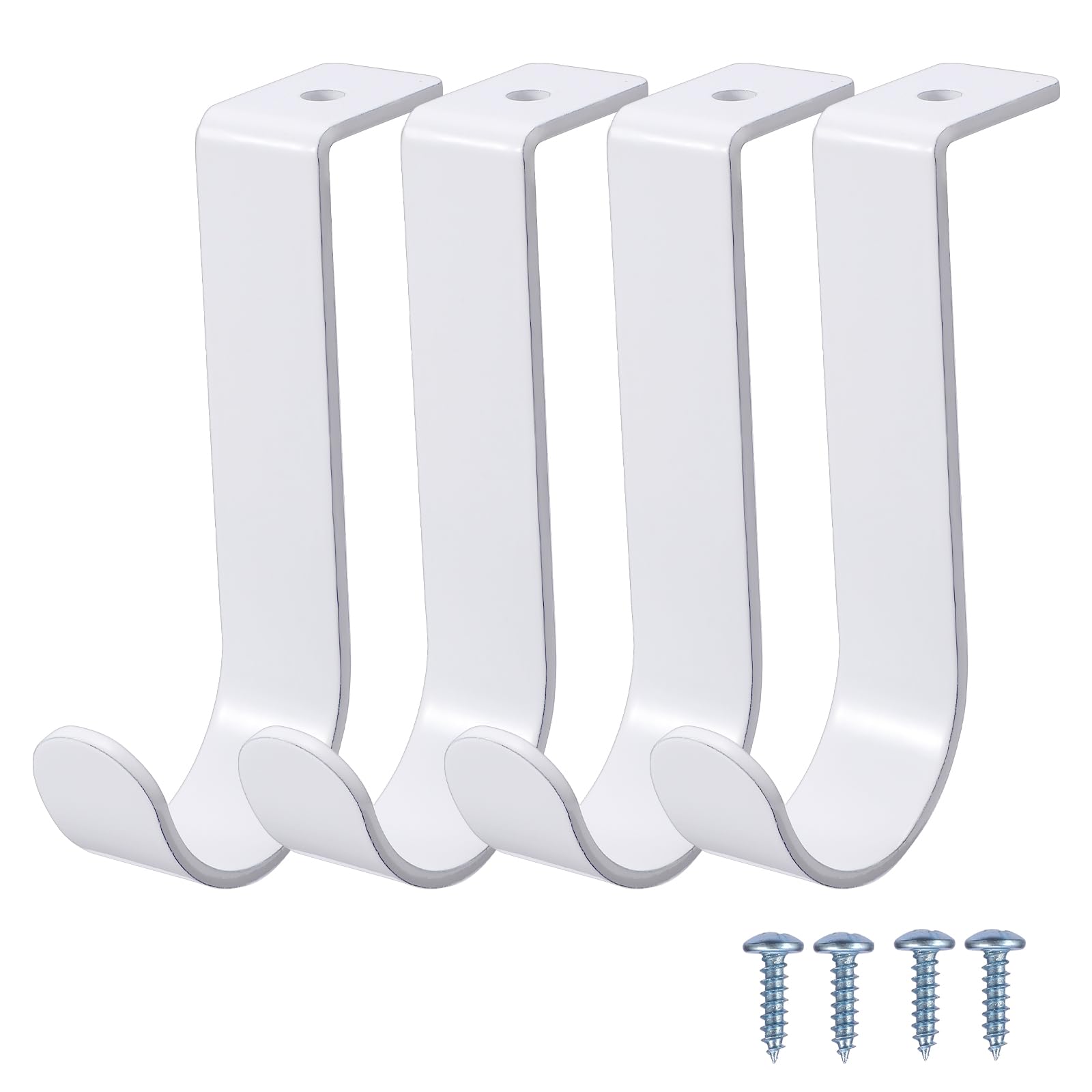 Photo 1 of OwnMy 4PCS Closet Rod Brackets Heavy Duty 1 Inch to 1.5 Inch Round Closet Rod Holders, Wall Mount Closet Shelf Rod Pole Support Brackets Clothes Storage Hangers with Screws