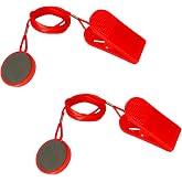 Leoriaie 2pcs Universal Treadmill Magnet Safety Key, Magnetic Safety Switch Round Treadmill Safety Key Replacement for Most Treadmills Running Machines, Running Machine Accessories(Red)