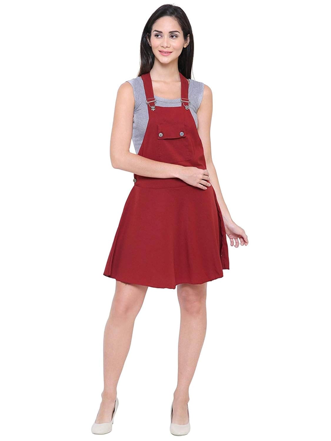 maroon dungaree