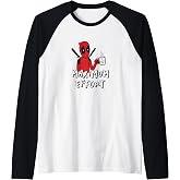 Marvel Studios Deadpool &amp; Wolverine Maximum Effort Coffee Raglan Baseball Tee