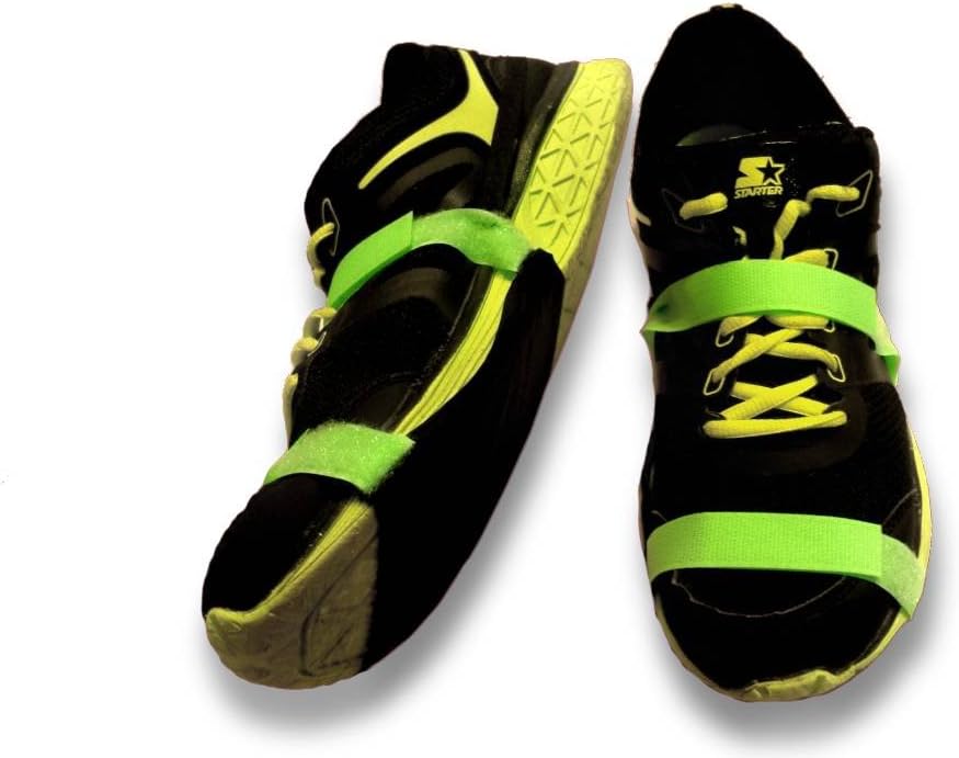 Zgliderz Carpet Gliders, Adjustable Neons with neon Colored Straps and 'Stay-on Heel Strap'! One Size fits All!