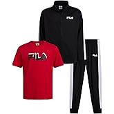 Fila Boys Tracksuit Set - 3 Piece Athletic Youth Shirts Tricot Jacket and Pants for Boys and Toddlers Kids Athletic Pants Set